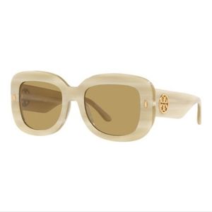 Tory Burch Ivory Oversized Butterfly Sunglasses